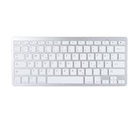 Teclado Bluetooth de Idioma Bilingüe Ultradelgado, Teclado de Idioma Bilingüe Alemán Francés Español Italiano e Inglés, Teclado Inalámbrico Bluetooth para PC de Escritorio,