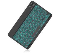 Teclado Bluetooth Inalámbrico Retroiluminados, Teclado Español Ñ Bluetooth Inalámbrico Súper Delgado de para iPad, iPad Pro, iPad Air,Compatible con Android/ Samsung/Huawei/Xiaomi,24*14.6*0.4, Negro