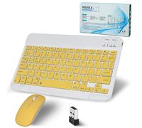 Teclado Bluetooth inalámbrico, teclado inalámbrico con ratón, ratón de 2,4 GHz, mini teclado ultrafino, inalámbrico, juego de ratón para iPad, Mac, portátil, tableta, Surface, teléfono, ordenador,