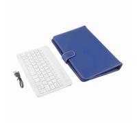 Teclado Bluetooth Inalámbrico Universal y Funda con Tapa con Soporte para Teléfonos iOS Android, Funda con Teclado Bluetooth a Prueba de Arañazos con Exterior Protector (Blue)