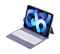 Teclado Bluetooth para iPad Pro Air 4 / iPad Pro 11 2018 2020 2021 con Soporte para Ranura para Bolígrafo Cubierta de TPU Duradera (para iPad Pro 11 2018, Púrpura)