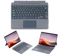 Teclado Bluetooth para Microsoft Surface Pro 8/Surface Pro X 13 pulgadas, teclado delgado táctil inalámbrico, cubierta tipo retroiluminada de 7 colores con soporte para bolígrafo de 13 pulgadas
