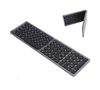 Teclado Bluetooth Plegable Ultrafino, Teclado Portátil Inalámbrico de Tamaño Completo mpresarial, Compatible con 3 Sistemas, Numérico Pequeño, Ideal para Entrada Digital, 14,1