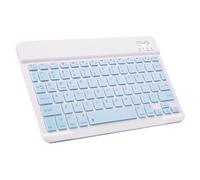 Teclado Bluetooth ultradelgado portátil mini teclado inalámbrico recargable para Apple iPad iPhone Samsung Tablet Phone Smartphone iOS Android Windows (10 pulgadas, azul)