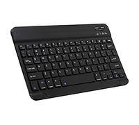 Teclado Bluetooth ultradelgado portátil mini teclado inalámbrico recargable para Apple iPad iPhone Samsung Tablet teléfono Smartphone iOS Android Windows (10 pulgadas negro)