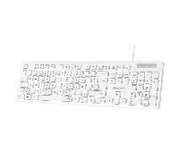Subblim Teclado Ergonómico Business Slim SUBKBC-0SSK51 – Teclas planas silenciosas, USB, Blanco