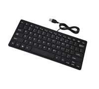 Teclado Cableado Teclado Keyboar 78 Teclas Ultra Delgada USB Teclado Cableado para la Computadora Portátil de Escritorio PC para Experimentar un Rendimiento Conectividad de 1.2M de 1.2M ENSU (BLACK)