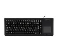 Cherry Teclado XS Touchball, diseño Internacional, Teclado QWERTY, Teclado con Cable, Teclado mecánico, Mecanismo ML, Panel táctil Dos Botones de Mouse, Negro