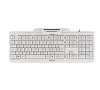 Teclado Cherry KC 1000 SC con Lector de Tarjetas Chip Integrado - Seguridad y Elegancia en Blanco