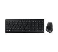 CHERRY Set inalámbrico Stream Desktop Comfort - Teclado QWERTY ES silencioso, 2,4 GHz, Negro