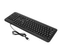 Teclado Compacto de Tamaño Completo de 104 Teclas, Teclado Ergonómico para Computadora con Cable USB, Teclado de Impresión de Letras Grandes con Diseño QWERTY para Computadora de