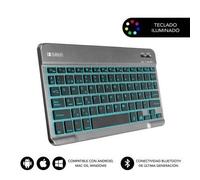 Teclado Compacto Inalámbrico por Bluetooth Subblim Smart Backlit/ Gris