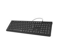 Teclado con cable ucraniano/querty negro KC-200