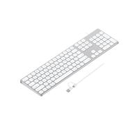 Teclado con cable USB de aluminio con teclado numérico para Apple Mac Pro, Mini Mac, iMac, iMac Pro, MacBook Pro/Air