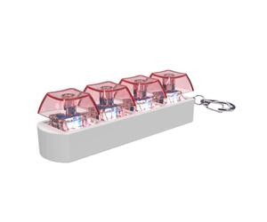 Teclado con luz LED, Juguete con clics, probador de Teclas de 4 Teclas para aliviar estrés y estimulación sensorial en Durabilidad, diseño de Sonido de Teclas con
