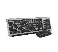SUBBLIM Teclado con Ratón Bluetooth + 2.4G Combo Dual Prestige Extendido Gris Negro