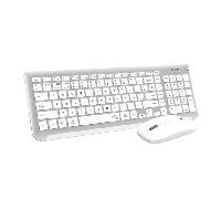 TECLADO CON RATON BLUETOOTH 2.4G PLATA/BLANCO SUBKBC-DCEP10