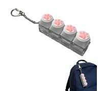 Teclado con sonido, llavero con botón, llavero para aliviar el estrés, oficina, escuela, viajes, llavero de teclado para ansiedad de regalo (A-1 unidad, con luz)