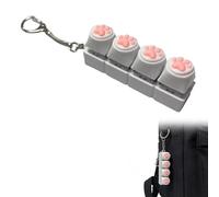 Teclado con sonido, llavero con botón, llavero para aliviar el estrés, oficina, escuela, viajes, llavero de teclado para ansiedad (B-1 unidad, sin luz)