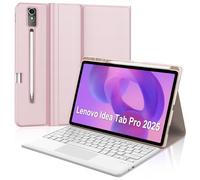 Teclado con Touchpad para Lenovo Idea Tab Pro 12.7 2025, Español Ñ Teclado Bluetooth con Trackpad para Lenovo Idea Tab Pro 12.7" 2025 Funda, Rosa