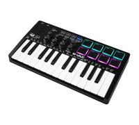 Teclado Controlador MIDI, M-VAVE 25 Teclas Táctiles Musik-Arranger Keyboard Mini MIDI Electronic Controller Pad SMK-25 Negro y Blanco, Batería Incorporada