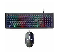 Teclado Español USB Cable PC Kit Teclado Gaming + Raton (Iluminación) Cool Florida