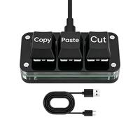 Teclado Copia,Teclado Mecánico Portátil, Cortar Copiar Pegar para Computadora | Para Oficina Casa Viajes Reunión Trabajo Juego Video Montaje