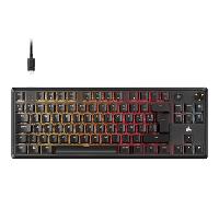 Corsair K70 Core TKL RGB Teclado Mecánico Tenkeyless para Juegos - Interruptores Lineales MLX Red v2 Prelubricados - SOCD - Amortiguación Acústica - Tapas de ABS - QWERTY ES - Negro
