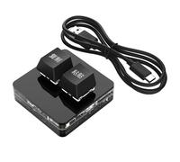 Teclado de 2 teclas, mini teclado USB para copiar y pegar, teclados mecánicos universales para PC, teclado ergonómico RGB retroiluminado mini USB para el hogar y los viajes