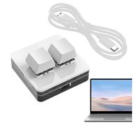 Teclado de 2 teclas, teclado USB para copiar y pegar - Teclado mecánico universal para PC, teclado ergonómico RGB retroiluminado mini USB para el hogar y viajes