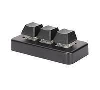 Teclado de 3 Teclas, Teclado OSU, Interfaz USB Retroiluminada RGB, Mini Teclado Mecánico Programable, Teclado Macro Plug and Play para Ordenador DIY(Negro)