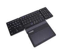 Teclado de 81 Teclas, Teclado Plegable de Bolsillo con Panel Táctil Triple Plegable, Teclado Portátil Delgado para Escribir para Computadoras y Tabletas