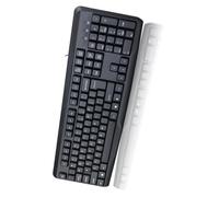 Teclado de alambre de oficina de 104 teclas, diseños ergonómicos con respuesta rápida y operaciones silenciosas, teclados de respuesta rápida