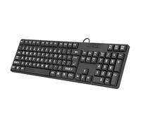 Teclado de Computadora con Letra Grande, 104 Teclas Teclado con Cable de Caracteres Grandes Teclado con Discapacidad Visual para Personas Mayores Y Aquellos que Recién Están Aprendiendo a Escribir