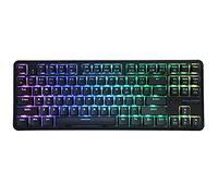 Teclado de computadora, K870T 87 Teclas Bluetooth 1.6m con Cable USB Modo Dual, 18 Luces RGB de Colores, diseño ergonómico, Teclado mecánico para Juegos de Oficina(Negro)