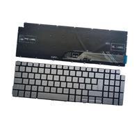 Teclado de Computadora Portátil Compatible para DELL Latitude 3510 e3510c,Vostro 15-5501 5502 P102F 5590 P88F 7500 7590 Latín Plata Retroiluminación