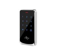 Teclado de control acceso a prueba agua con pantalla táctil y lector Wiegand for cerradura electrónica inteligente,Seguridad mejorada(T9-EM-W silver)