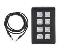 Teclado de control externo de radio compatible con ICOM IC-705 IC-7100 IC-7300 IC-7410 IC-9700, teclado de acceso directo ABS para funciones de llamada de memoria SSB CW RTTY con cable de datos de 3,5