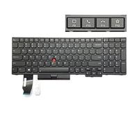 Teclado de diseño estadounidense con retroiluminación de repuesto para Lenovo ThinkPad T15 Gen 2, P15s Gen 2 (F9-F12 teclas de función son diferentes de Thinkpad T15 Gen 1)
