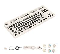 Teclado de Encargo del Juego, Equipo DIY del Teclado Mecánico Dominante de la Batería 3000mAh 87 para la PC (White)