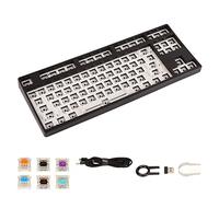 Teclado de Encargo del Juego, Equipo DIY del Teclado Mecánico Dominante de la Batería 3000mAh 87 para la PC (Black)