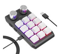 Teclado de juego de 12 teclas, teclado de acceso directo multifuncional, equipo de juego de acceso directo, teclado USB con botones, accesorios de PC, teclado ergonómico para escuela, laboratorio