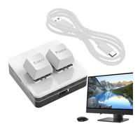 Teclado de juego de 2 teclas, mini teclado USB para copiar y pegar, teclados mecánicos universales para PC, teclado ergonómico RGB retroiluminado mini USB para el hogar y los viajes