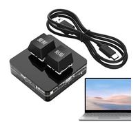 Teclado de juego de 2 teclas, teclado USB para copiar y pegar | Teclados mecánicos para PC, diseño ergonómico, teclado USB retroiluminado RGB universal para viajes, escuela, hogar