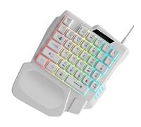 Teclado de juego ergonómico: teclado mecánico de una mano para dispositivos móviles y computadora | Claves programables para juegos profesionales, diseño portátil para tabletas, portátiles, hogar, dor
