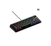 Glorious Gaming GMMK 3 anpassat mekaniskt gamingtangentbord, 65% kompakt, modulärt packningssystem, doubleshot PBT-tangenter, aluminiumplatta, utbytbara 3- Och 5-stiftsbrytare, USA QWERTY - Svart