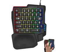 Teclado de Juego: Teclado mecánico ergonómico de una Sola Mano, diseño programable Compacto, Accesorio de Juegos Profesionales | Controlador portátil para Reproductores de teléfonos para computadoras