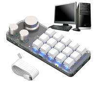 Teclado de llave caliente, Copiar y pegar teclado - Teclado programable con una mano de 15 teclas - Teclado multifuncional macro, Cut Copy Pegar Teclado para edición de vídeo, ordenador, computadora