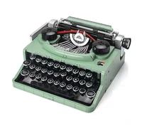 Teclado de máquina de escribir de estilo vintage, diseño clásico antiguo para decoración de oficina en casa, accesorios de película e ideas de regalo únicas