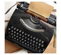 Teclado de máquina de escribir inalámbrico retro, máquina de escribir antigua, máquina de escribir mecánica inglesa tradicional, escritura creativa e ideal para letras